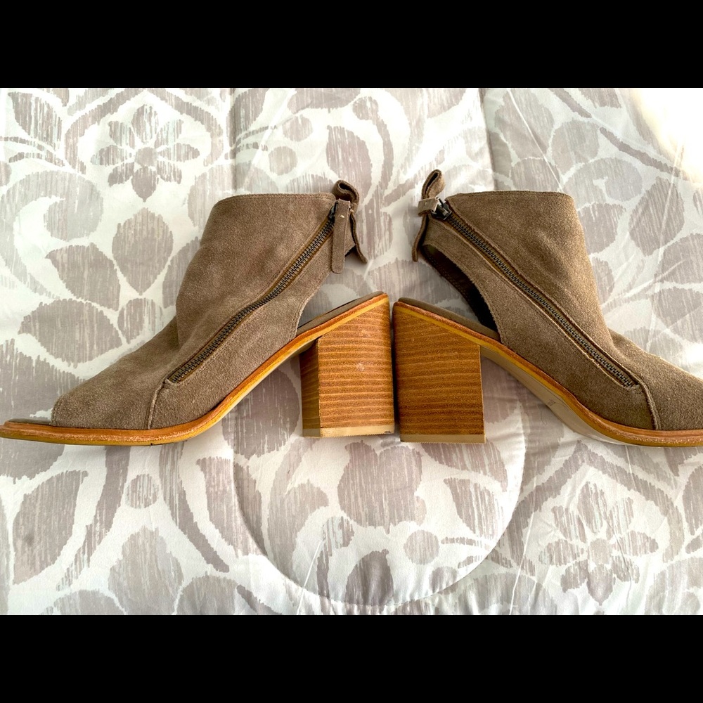 Dolce Vita Suede Peep Toe Booties